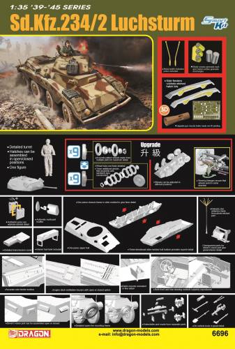 DRAGON 1/35 6696 SD.KFZ.234/2 LUCHSTURM