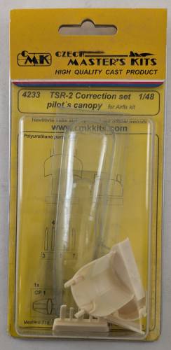CMK 1/48 4233 TSR-2 CORRECTION SET PILOTS CANOPY FOR AIRFIX KIT