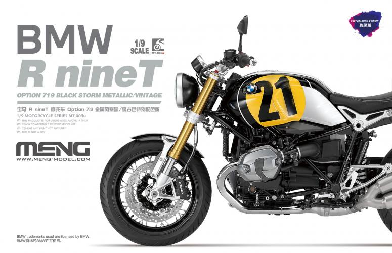 MENG 1/9 MT-003U BMW R NINE T OPTION 719 BLACK STORM