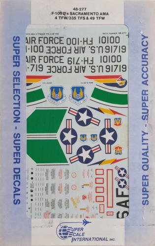 DISCOUNT DECALS  5549. 48-277 F-105D S SACRAMENTO AMA SUPER SCALE INTERNATIONAL