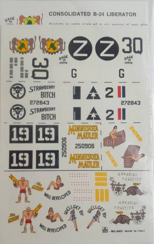 DISCOUNT DECALS  5567. CONSOLIDATED B-24 LIBERATOR DECALS ESCI