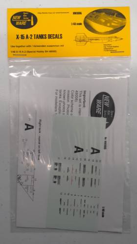 DISCOUNT DECALS 1/48 5637 NW006 X-15 A-2 TANKS DECALS NEW WARE