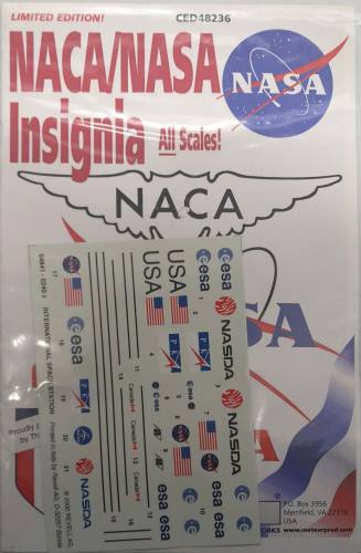 DISCOUNT DECALS  5639 CED48236 NACA/NASA INSIGNIA 