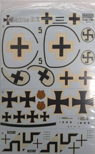 DISCOUNT DECALS 1/48 5655 48-023 ALBATROS D.V. PRINT SCALE