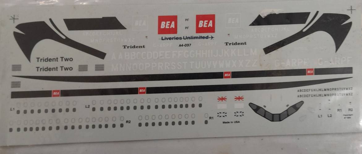 DISCOUNT DECALS  5683 A4-037 TRIDENT TWO LIVERIES UNLIMITED