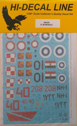 DISCOUNT DECALS 1/48 5685 48-035 IL-28 BEAGLE HI-DECAL LINE