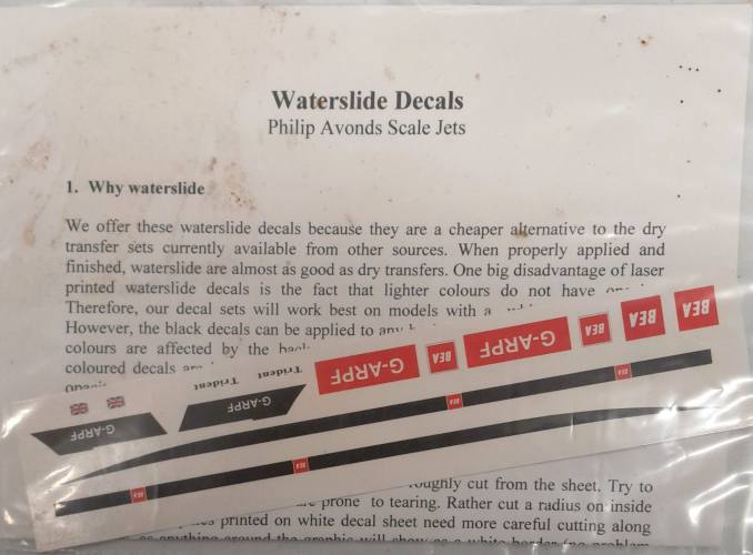 DISCOUNT DECALS  5692 G-ARPF WATERSLIDE DECALS PHILIP AVONDS SCALE JETS