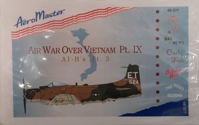 DISCOUNT DECALS  5705 48-377 AIR WAR OVER VIETNAM PT. IX A1-HS PT. 3 AEROMASTER