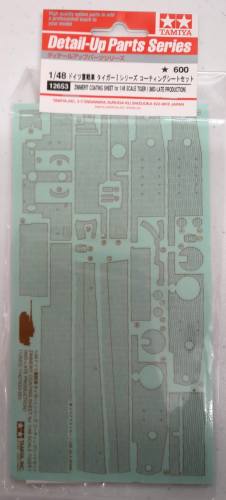 DISCOUNT DECALS 1/48 5712. 12653 ZIMMERIT COATING SHEET FOR 1/48 SCALE TIGER I  MID-LATE PRODUCTION  TAMIYA