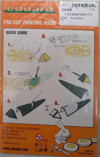 DISCOUNT DECALS 1/72 5720 CX562 F-35B SURFACE PANELS EDUARD