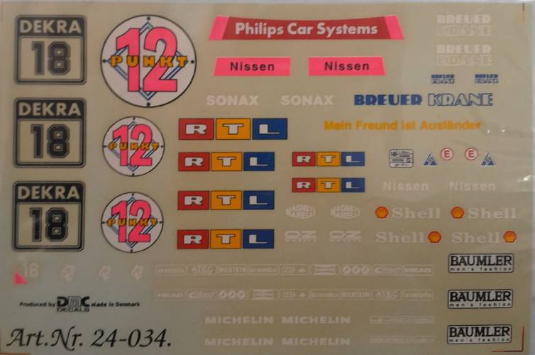 DISCOUNT DECALS  5807 ART. NR. 24-034 PHILIPS CAR SYSTEMS DECALS DDC DECALS