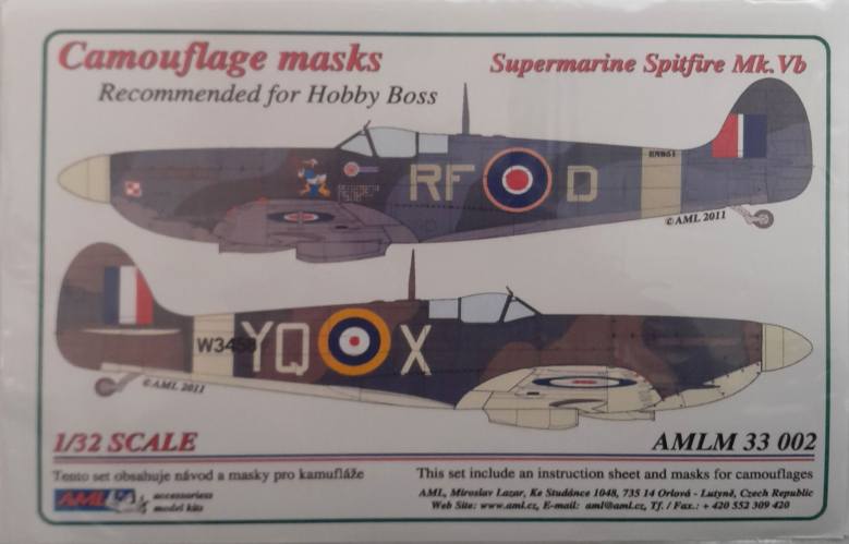 DISCOUNT DECALS 1/32 5810 AMLM 33 002 SUPERMARINE SPITFIRE MK.VB AML