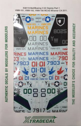 DISCOUNT DECALS 1/48 6013 X48119 BELL/BOEING V-22 OSPREY PART 1 Xtradecal