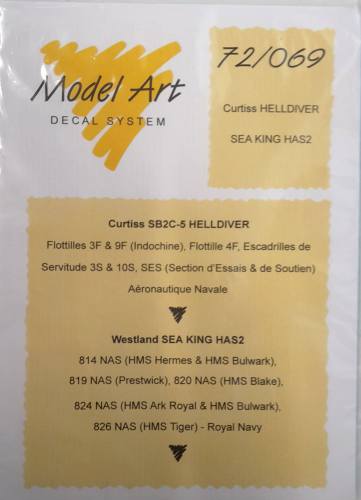 DISCOUNT DECALS 1/72 6017 72/069 CURTISS HELLDIVER SEA KING HAS2 Model Art
