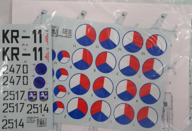 DISCOUNT DECALS 1/48 6047 HMD 48016 MIG-15 H-Models Decals