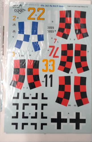 DISCOUNT DECALS 1/32 6101 EC32-138  ME 262 AS KG J  UNITS Eaglecals