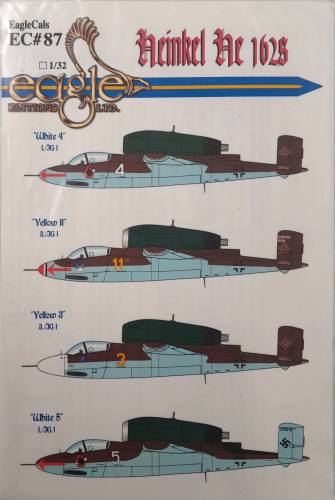DISCOUNT DECALS 1/32 6127 EC 87 HEINKEL HE 162S Eaglecals