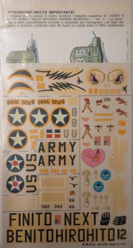 DISCOUNT DECALS 1/72 6173 north american b-25  E.S.C.I.