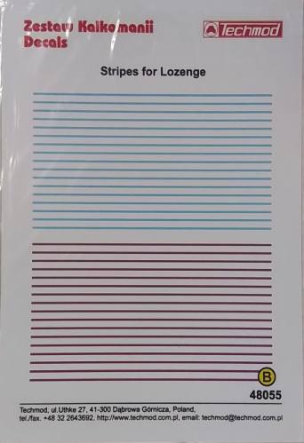 DISCOUNT DECALS 1/48 4645 48055 TECHMOD STRIPES FOR LOZENGE