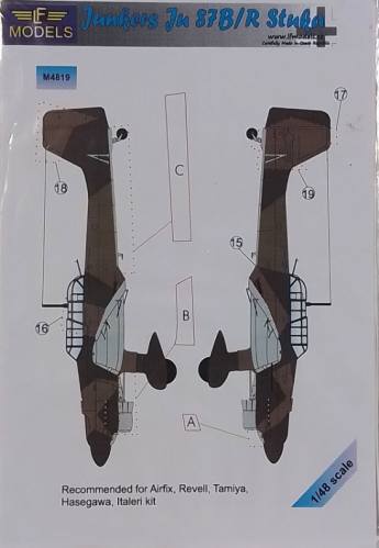 DISCOUNT DECALS 1/48 4649 LF MODELS M4819 IF MODELS JUMBEOS JU 87B/R STUKA PAINT MASK