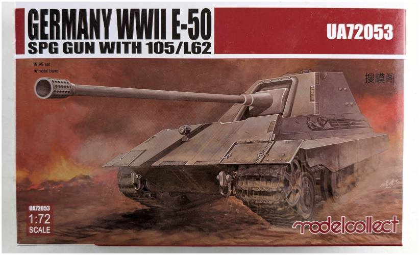 MODELCOLLECT 1/72 UA72053 GERMANY WWII E-50 SPG GUN WITH 105/L62