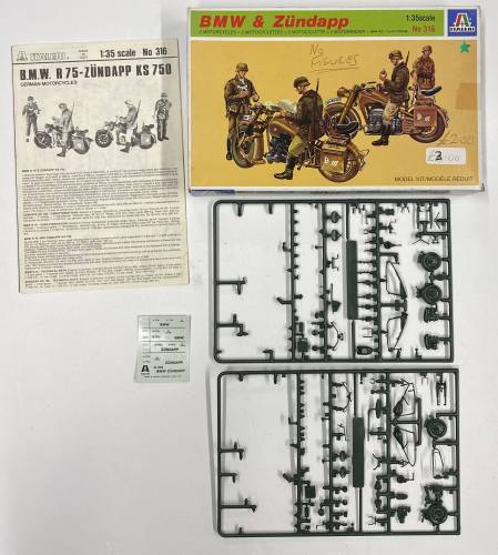 KINGKIT MODEL SCRAPYARD 1/35 ITALERI 316 BMW   ZUNDAPP  NO FIGURES 