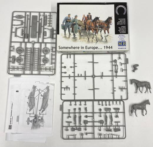 KINGKIT MODEL SCRAPYARD 1/35 MASTERBOX 3538 SOMEWHERE IN EUROPE 1944  STARTED 