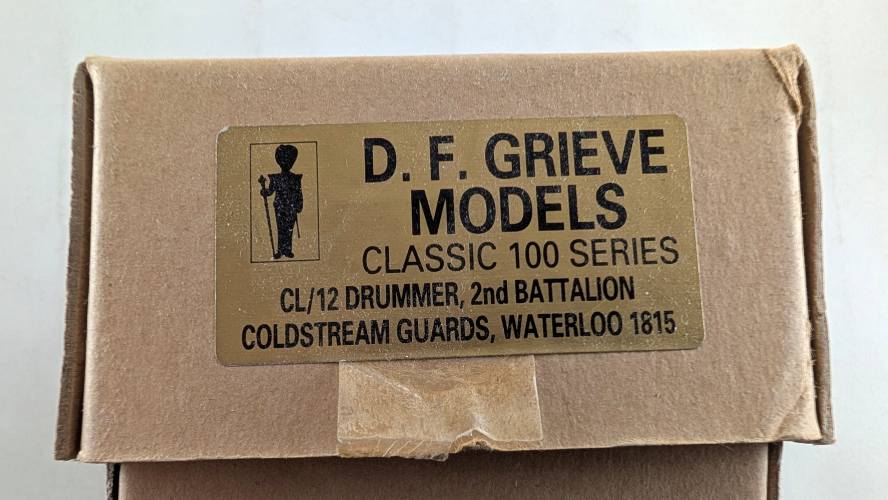 DF GRIEVE MODELS   CL/12 DRUMMER 2ND BATTALION COLDSTREAM GUARDS WATERLOO 1815