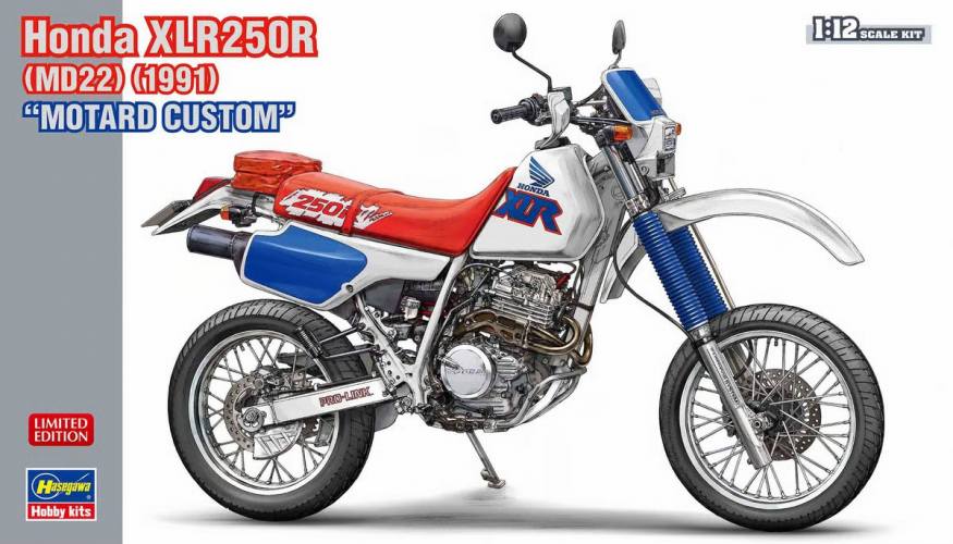 HASEGAWA 1/12  21779 1991 HONDA XLR250R - MOTARD CUSTOM KIT 