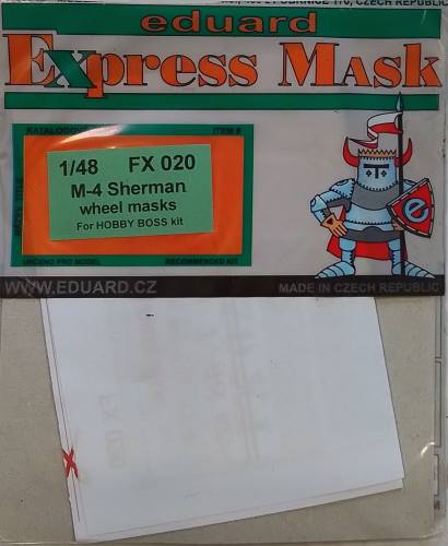 EDUARD 1/48  FX020 M-4 SHERMAN WHEEL MASKS 