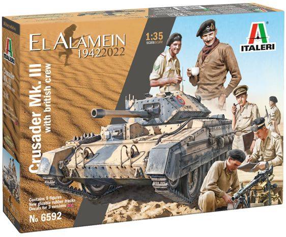 ITALERI 1/35 6592 CRUSADER MK.III WITH BRITISH CREW