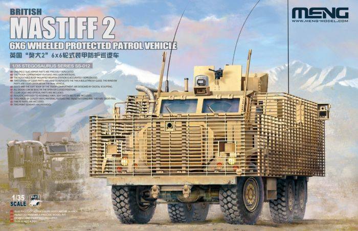 MENG 1/35 SS-012 BRITISH MASTIFF 2 6X6 WHEELED PROTECTED PATROL VEHICLE