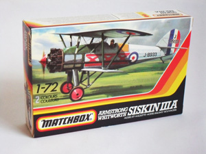 MATCHBOX 1/72 PK-25 ARMSTRONG WHITWORTH SISKIN IIIA