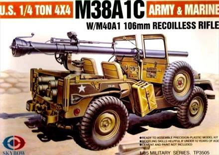 SKYBOW 1/35 3505 M38A1C WITH 106mm RECOILESS RIFLE - limited special offer