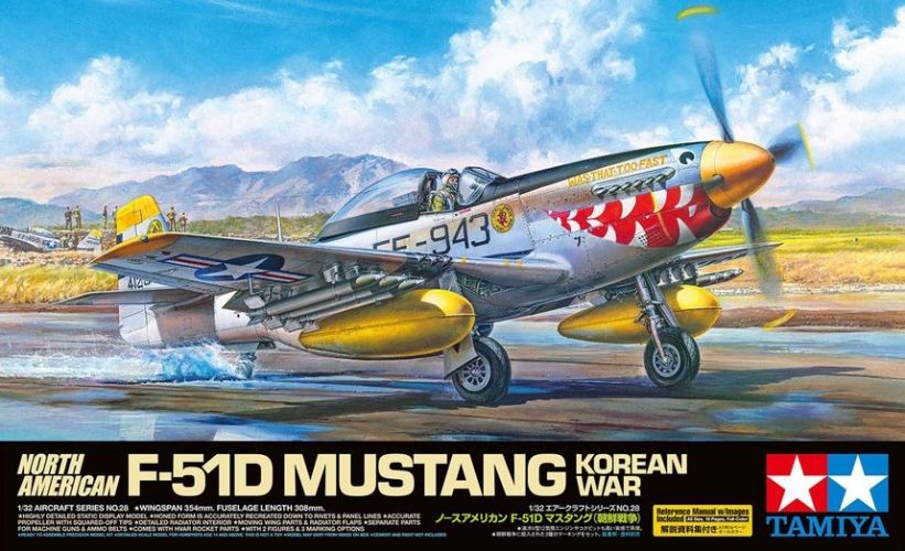 TAMIYA 1/32 60328 NORTH AMERICAN F-51D MUSTANG KOREAN WAR  UK SALE ONLY 