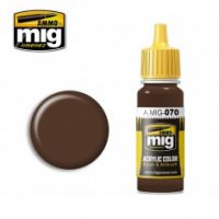 Thumbnail AMMO BY MIG JIMENEZ 0070 MEDIUM BROWN DARK EARTH 17ml ACRYLIC PAINT FOR BRUSH   AIRBRUSH