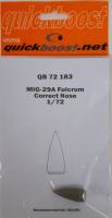 Thumbnail QUICKBOOST.NET QB 72 183 MiG-29A Fulcrum Correct Nose