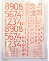 Thumbnail FLYING COLOURS 2480. 72005 MODERN SWEDISH NUMERALS 100mm - 1500mm DAYGLO RED