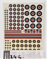 Thumbnail MODELDECAL 2416. 41 WW2 BRITISH ROUNDELS AND FIN FLASHES TYPES C AND CI