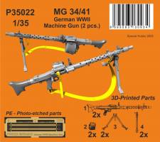 Thumbnail CMK P35022 MG 34/41 GERMAN WWII MACHINE GUN  2 PCS 