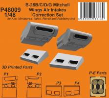Thumbnail SPECIAL HOBBY P48009 B-25B/C/D/G MITCHELL WINGS AIR INTAKES CORRECTION SET