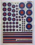 Thumbnail MODELDECAL 1073. 54 BRITISH TACTICAL RED/BLUE ROUNDELS AND FIN FLASHES