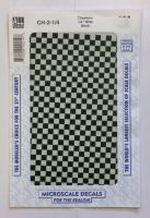 Thumbnail MICROSCALE 1495. CHECKERS QUARTER INCH WIDE BLACK