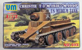 Thumbnail UNIMODEL NO.403 CHRISTIE T-3M.1931/M.1940 US MEDIUM TANK