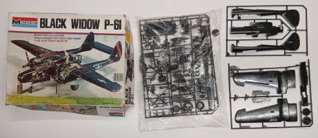 Thumbnail KINGKIT MODEL SCRAPYARD MONOGRAM 7546 BLACK WIDOW P-61  CUT DECALS   DAMAGED BOX 