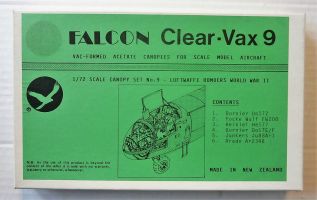 Thumbnail FALCON CLEAR-VAX CANOPIES SET NO9 LUFTWAFFE BOMBERS WWII