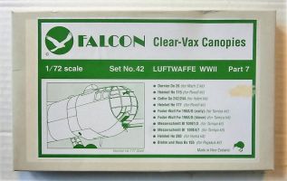Thumbnail FALCON CLEAR-VAX CANOPIES SET NO.42 LUFTWAFFE WWII  PART 7 