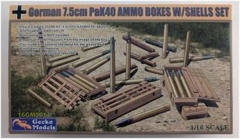 Thumbnail GECKO MODELS 16GM0014 GERMAN 7.5CM PAK40 AMMO BOXES W/SHELLS SET