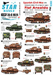 Thumbnail Star Decals 35-C1024 Spanish Civil War   4. Fiat Ansaldo. CV.33  CV.35  CV.33 Lf Flamethrower.