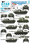 Thumbnail Star Decals 35-C1154 Tanks in Prague 1968. T-62A  PT-76 m/1951  PT-76B  T-34-85  ASU-85.